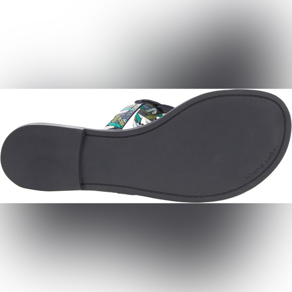 NWT Tory Burch Miller Printed Leather Tumbled Welt Sandals, Dust Bag and Box - Picture 7 of 12